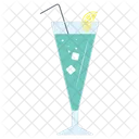 Cocktail with lemon slices  Icon