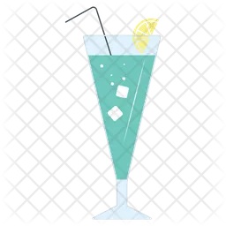 Cocktail with lemon slices  Icon