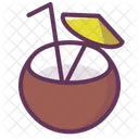 Coco Coctel Alcohol Icono