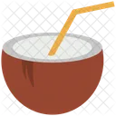 코코넛 주스 물 아이콘