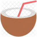 Coconut Drink Straw Icon
