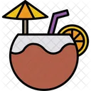 Coconut Cocktail Drinking Icon