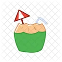 Coconut Summer Holiday Icon