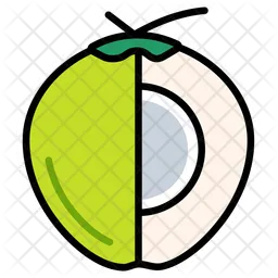 Coconut-and-half-cut  Icon