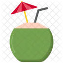 Coconut Cocktail Strow Cocktail Icon