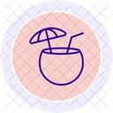 Coconut Cocktail Drink Cocktail Icon