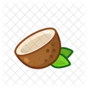 Coconut Cut Cartoon Coconut Icon