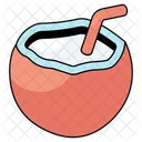 Coconut Drink Cocktail Fruit Icon