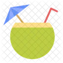 Summer Coconut Fruit Icon