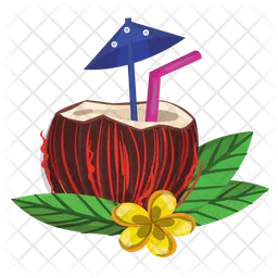 Coconut Drink Emoji Icon