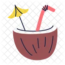 Coconut Drink Refreshing Beverage Tropical Flavor Icon