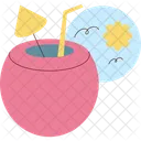 Coconut Cocktail Drink Icon