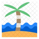 Palm Vacation Travel Icon