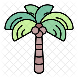 Free Coconut Tree Icon Of Colored Outline Style Available In Svg Png Eps Ai Icon Fonts