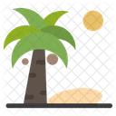 Beach Coconut Plant Icon