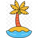 Coconut Tree Holiday Vacation Icon