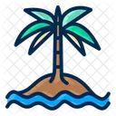 Coconut Trees Beach Tropical Icon