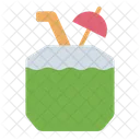 Coconut Water Tropical Drink Icon