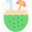 Coconut Water Tropical Drink Icon