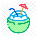 Coconut Tropical Cocktail Icon