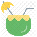 Coconut Coconut Water Summer Holidays Icon