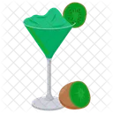 Coctel De Kiwi Bebida De Verano Toque Citrico Icono
