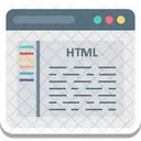 Codage Html Html Code Source Icône