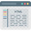 Codage Html Html Code Source Icône