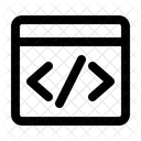 Code Block Programming Syntax Icon