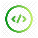 Code Circle Computer Web Icon