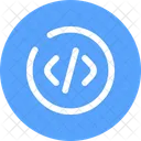 Code Circle Computer Web Icon