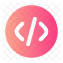 Code Circle Computer Web Icon