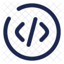 Code Circle Computer Web Icon