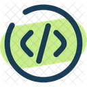 Code Circle Computer Web Icon
