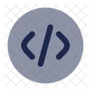 Code Circle Computer Web Icon