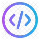 Code Circle Computer Web Icon