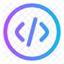 Code Circle Computer Web Icon