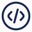 Code Circle Computer Web Icon