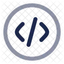 Code Circle Computer Web Icon