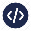 Code Circle Computer Web Icon