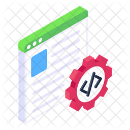 Code Development Icon - Download in Isometric Style