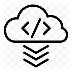 Visualization Icon - Download in Line Style