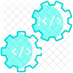 Code Execution Icon - Download in Colored Outline Style