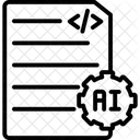 Code Fichier Ligne Icone Icône