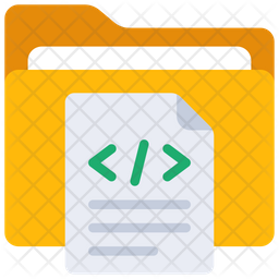 Code Folder Icon - Download in Flat Style