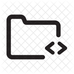 Code folder Icon - Download in Line Style