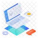 Code Implementation Execution Development Icon