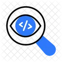 Code Monitoring Code Inspection Code Checking Icon