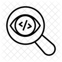 Code Monitoring Code Inspection Code Checking Icon