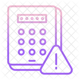 Avertissement du clavier à code PIN  Icône